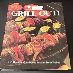 Vintage Weber Grill Out! Cookbook - Black Cover